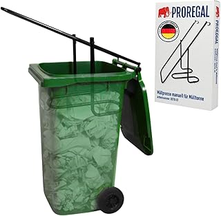PROREGAL Presse à déchets Pressforce pour la maison en acier, manuelle, compacteur pour poubelles de 60 à 240 litres, pour déchets résiduels et papier